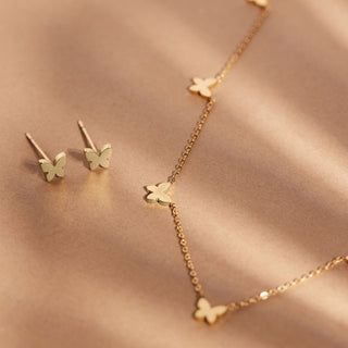 The Golden Butterflies of Jannah - Earrings